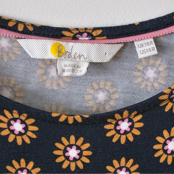 Floral Boden Jersey Shirt Dress US Size 14R - Picture 4 of 5